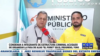 Condenan al supuesto responsable de organizar la fuga de "El Porky" en El Progreso, Yoro