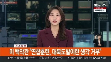 [속보] 미 백악관 "연합훈련, 대북도발이란 생각 거부"