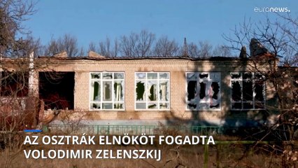 Az osztrák elnököt fogadta Volodimir Zelenszkij