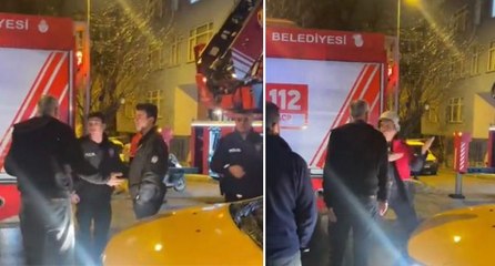 Taksicinin itfaiyecilerden garip isteği
