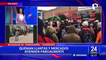 Protestas en Huancayo: manifestantes queman llantas y bloquean la avenida Ferrocarril