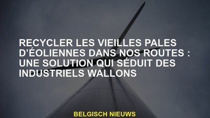 Recycler les vieilles lames d'éoliennes dans nos routes: une solution qui séduit les industriels wal