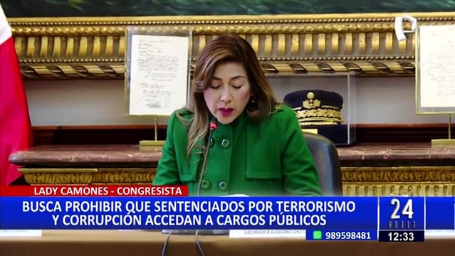 Presentan PL para que sentenciados por terrorismo y corrupción no ocupen cargos públicos