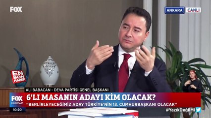 Ali Babacan'dan aday açıklaması: 30 Mart'a kadar yolu var