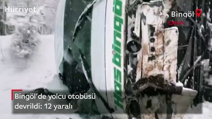 Bingöl'de yolcu otobüsü devrildi: Yaralılar var