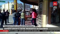 Migrantes cubanos y venezolanos se enfrentan a golpes en Durango