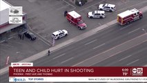 Teen and child injured in drive-by shooting in central Phoenix