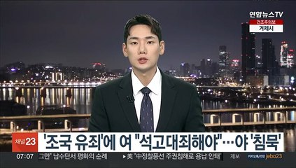 '조국 유죄'에 여 "석고대죄해야"…야 '침묵'