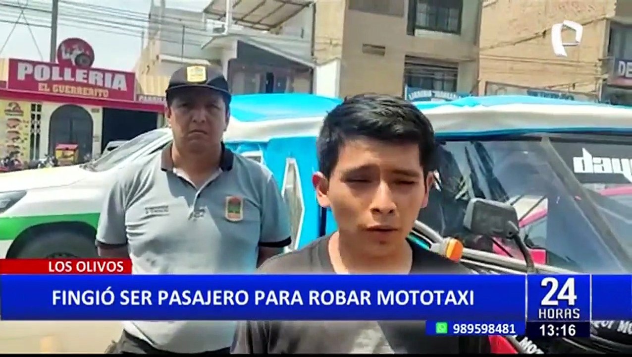 Los Olivos: Falso pasajero roba mototaxi y afirma que lo hizo porque "estaba amenazado"