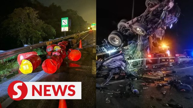 Lorry driver dies in NSE crash, oil spill poses pollution risk