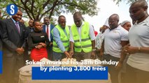 Sakaja marked his 38th birthday by planting 3,800 trees