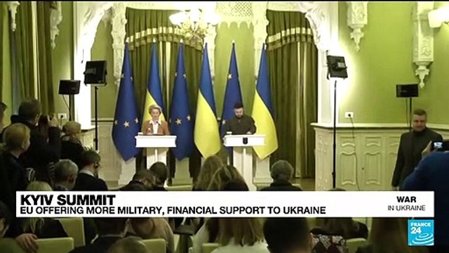 Von der Leyen in Kyiv promises EU will stand with Ukraine 'for long haul'