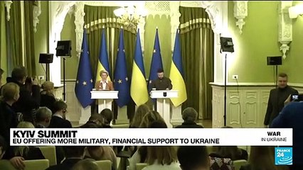 Von der Leyen in Kyiv promises EU will stand with Ukraine 'for long haul'