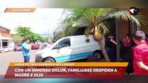 Tragedia en Brasil: Con un inmenso dolor, familiares despiden a madre e hijo