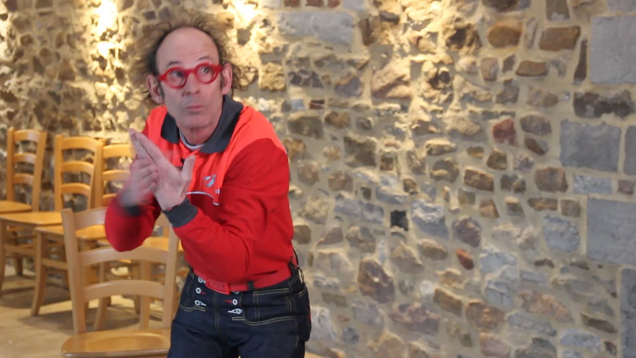 Vincent Pagé en répétition pour le spectacle "Fidèle au poste"