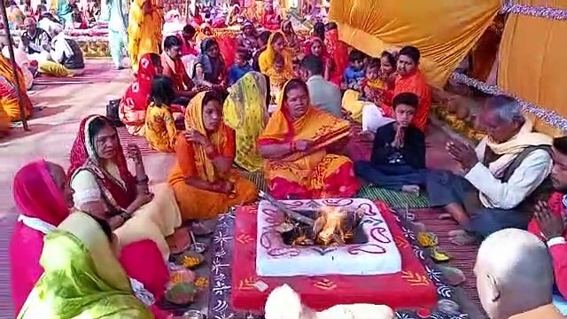 पूर्णाहुति के साथ चार दिवसीय 24 कुंडीय महायज्ञ का समापन