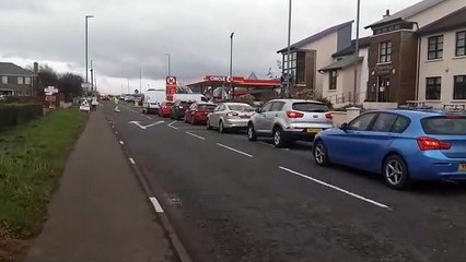 Video: NI service station gridlocked after Circle K announce three-hour fuel price slash