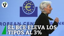 El BCE eleva los tipos al 3% y anuncia subidas 