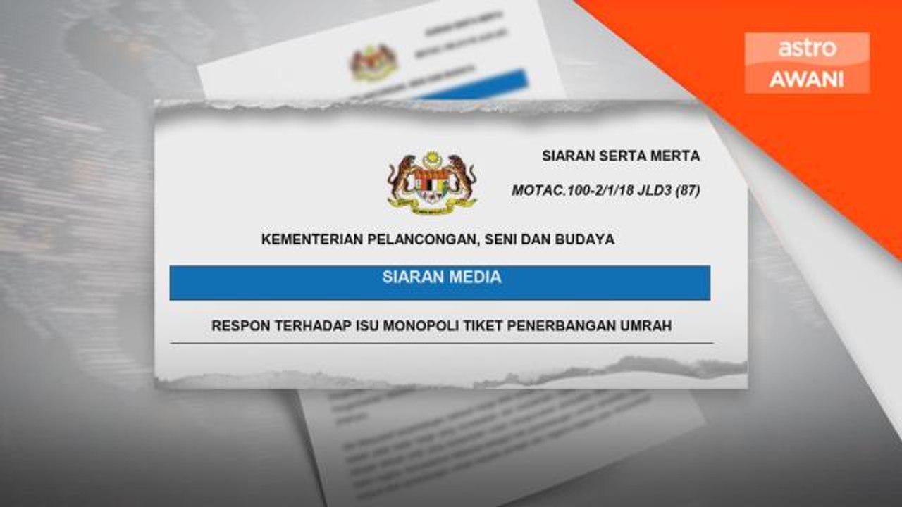 Ibadah Umrah | Hanya 10 peratus tiket dijual kepada jemaah Indonesia - MOTAC
