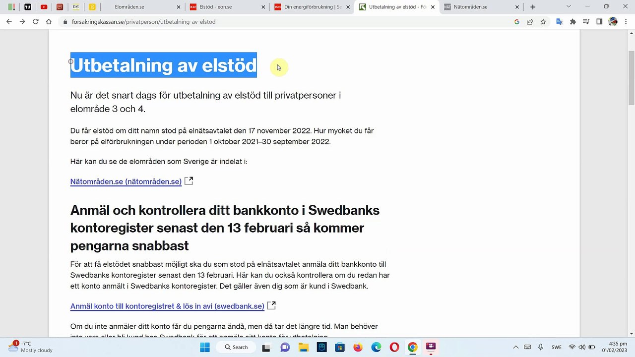 Elstöd 2023 hur mycket - حساب مساعدة الكهرباء في السويد وموعد دفع المساعدة