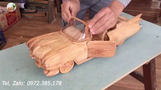 Wood Carving --- 1959 Classic Cadillac Convertible