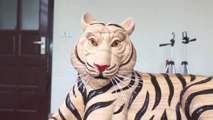 Wood Carving Skill and  Techniques tiger carving