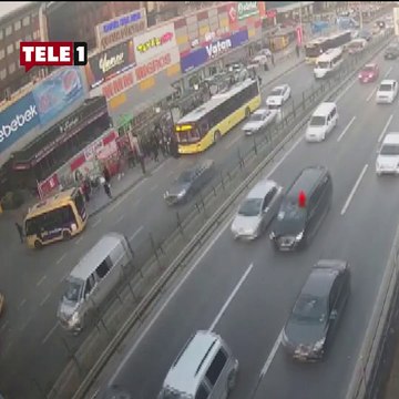 Bahçelievler'de bir kişinin öldüğü otobüs kazasının görüntüleri ortaya çıktı