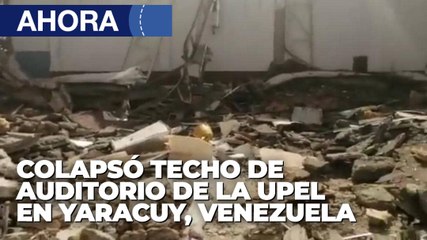 Colapsó techo de auditorio de la UPEL en Yaracuy - 02Feb @VPItv