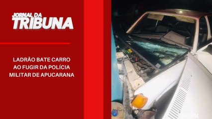 Ladrão bate carro ao fugir da Polícia Militar de Apucarana