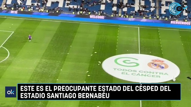 Este es el preocupante estado del césped del estadio Santiago Bernabéu