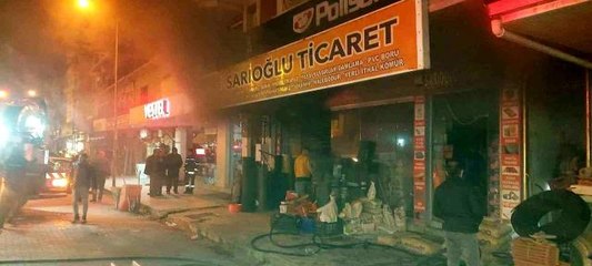 Yenice'de bir iş yerinin bodrum katında yangın çıktı