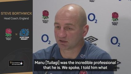 Tuilagi shook coach's hand after not being picked by England