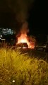 Arde un coche junto al Hospital Universitario de Canarias
