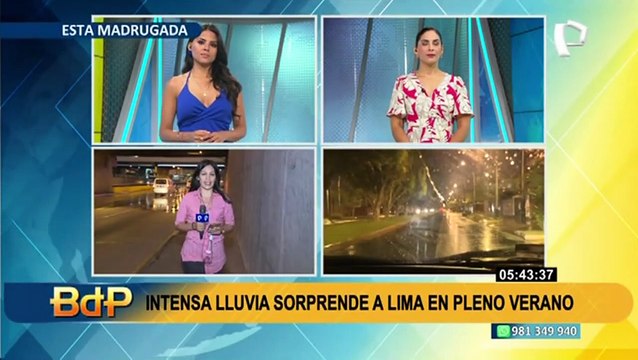 Intensa lluvia de verano sorprende a limeños