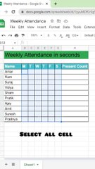 Create attendance sheet in sec | Google sheet #attendance #countif #shorts #reels #spredsheetLovers