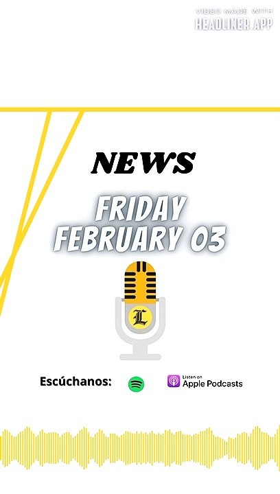 NEWS FRIDAY 03 FEBRUARY