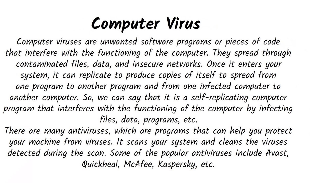 WHAT IS COMPUTER VIRUS ? || TYPES OF VIRUSES
