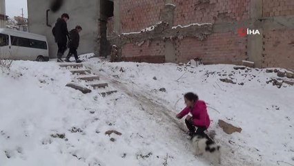 Bayburt'ta karın keyfini çocuklar çıkardı