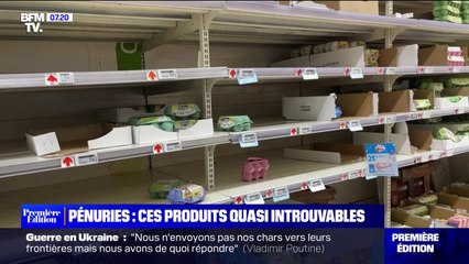 Descargar video: Œufs, crème fraîche, riz: 5% des produits manquent à l'appel dans les rayons de supermarchés, selon l'Institut Nielsen