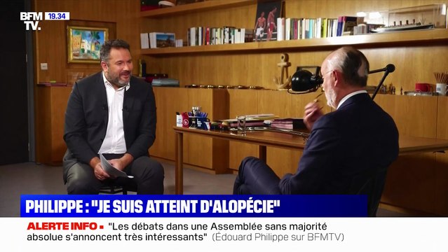 Edouard Philippe évoque, en toute transparence sur BFM TV, son changement physique et sa maladie : Ce n'est ni douloureux, ni contagieux, ni grave