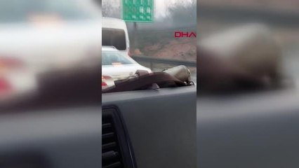 İSTANBUL-ÜMRANİYE'DE OTOMOBİL ALEV ALEV YANDI