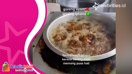 Syok Abis, iPhone 13 Pro Nyemplung ke Wajan Penggorengan