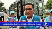 Corredor Rojo: Buses de ruta 201 llegarán hasta el Callao