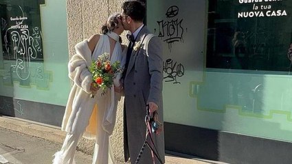 Oyuncu Bora Akkaş ile fenomen Oben Alkan Milano'da nikah masasına oturdu