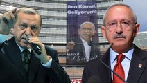 Cumhurbaşkanı Erdoğan'ın sert sözleri sonrası CHP Genel Merkezi'ne asılan pankart değiştirildi