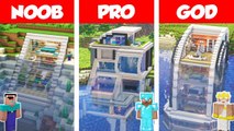 Minecraft TNT TANK HOUSE BUILD CHALLENGE - NOOB vs PRO vs HACKER vs GOD _ Animation