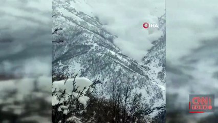 Hakkari'de çığ düştü: O anlar kamerada!