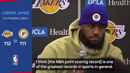 下载视频: NBA scoring record 'one of the greatest in sport' - LeBron