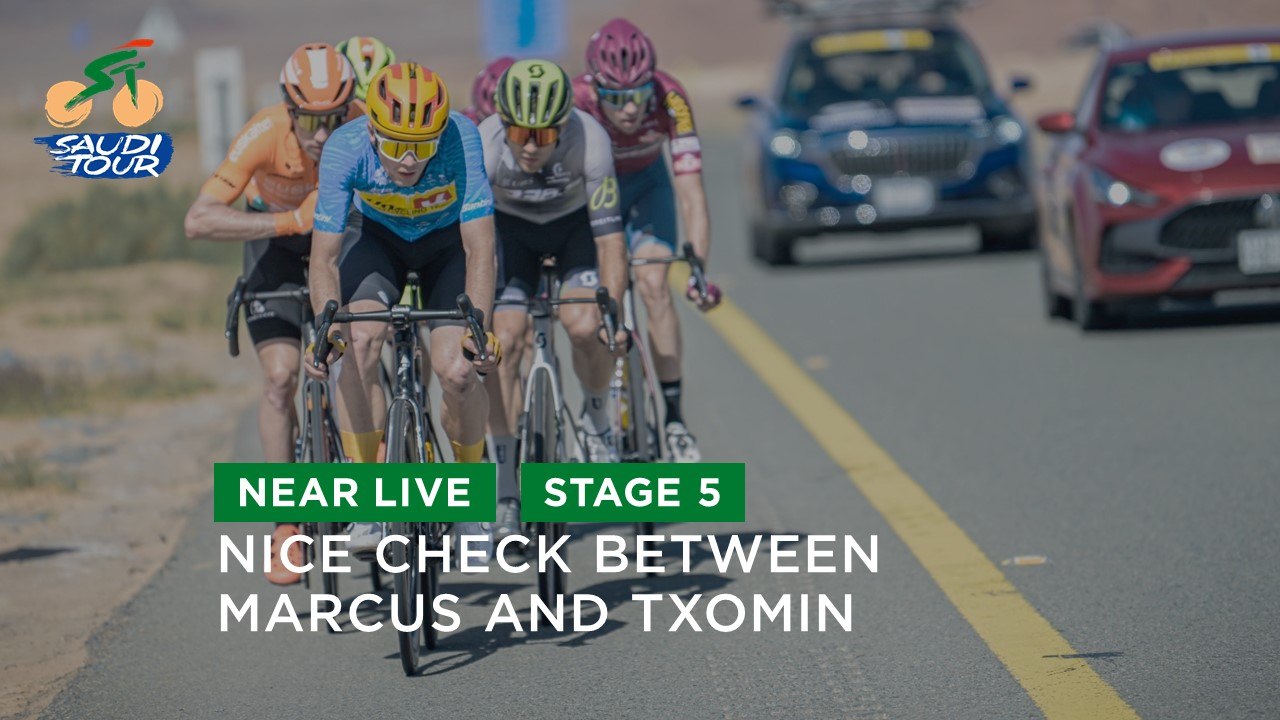 Nice check between  Marcus and Txomin  - Stage 5 - #SaudiTour 2023