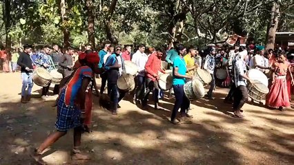 माता मावली मेला शुरू होने के पूर्व कोकोड़ी में जात्रा का आयोजन